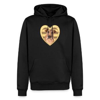 Irish Terrier - Hundeliebhaber - Hunde Herz - Männer Premium Bio Hoodie - Schwarz - Vorne - Nico (187cm)