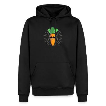 Carotte Halloween Amateur de légumes Carottes Drôle - Sweat à capuche Premium bio Homme - noir - Devant - Nico (187cm)