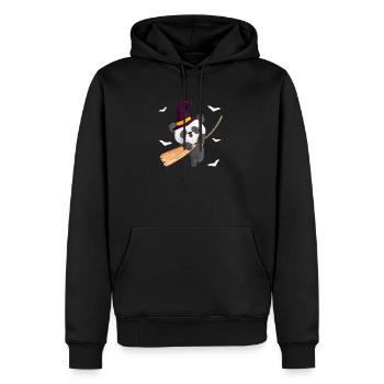 Drôle Panda Fan Halloween Lover Witch Party - Sweat à capuche Premium bio Homme - noir - Devant - Nico (187cm)