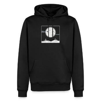 Fledermäuse im Vollmond Halloween Gruselige - Männer Premium Bio Hoodie - Schwarz - Vorne - Nico (187cm)