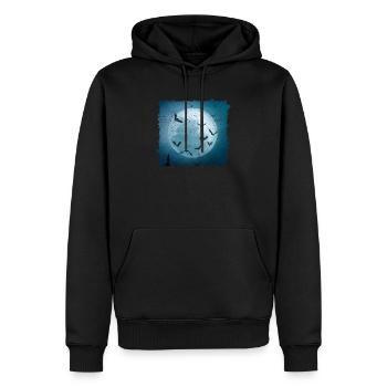 Bats in the full moon Halloween Creepy - Men’s Premium Organic Hoodie - black - Front - Nico (187cm)