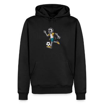 Skeleton Soccer drôle Halloween Sports Player - Sweat à capuche Premium bio Homme - noir - Devant - Nico (187cm)