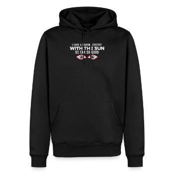 J’ai un concours de regards avec l’humour du Sun Gang - Sweat à capuche Premium bio Homme - noir - Devant - Nico (187cm)