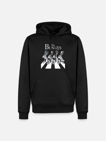 Lapins - Sweat à capuche Premium bio Homme - noir