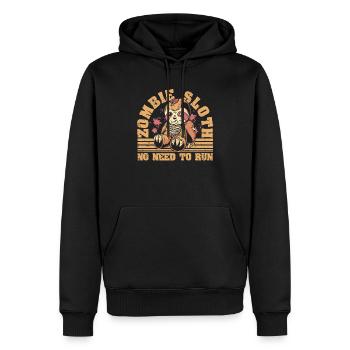 Zombie Faultier Keine Notwendigkeit zu laufen Lust - Männer Premium Bio Hoodie - Schwarz - Vorne - Nico (187cm)