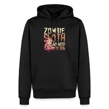 Zombie Faultier Keine Notwendigkeit zu laufen Lust - Männer Premium Bio Hoodie - Schwarz - Vorne - Nico (187cm)
