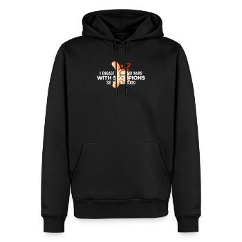 Je m’engage dans des guerres de pouce avec Scorpions Retro Gang - Sweat à capuche Premium bio Homme - noir - Devant - Nico (187cm)