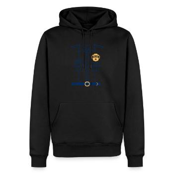 Police Uniform Funny Halloween Officer Ghost - Men’s Premium Organic Hoodie - black - Front - Nico (187cm)