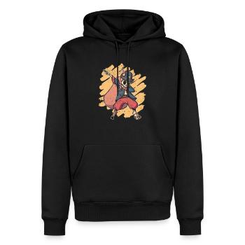 Halloween Dabbing Piraten Skelett Funny Dab Dance - Männer Premium Bio Hoodie - Schwarz - Vorne - Nico (187cm)