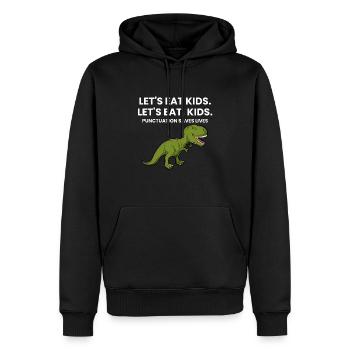 La ponctuation amusante Let’s Eat Kids sauve des vies - Sweat à capuche Premium bio Homme - noir - Devant - Nico (187cm)