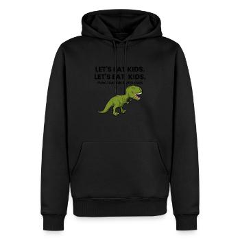 La ponctuation amusante Let’s Eat Kids sauve des vies - Sweat à capuche Premium bio Homme - noir - Devant - Nico (187cm)