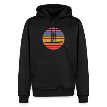 Retro SUP Standup Paddle Board Cadeau d’été - Sweat à capuche Premium bio Homme - noir - Devant - Nico (187cm)