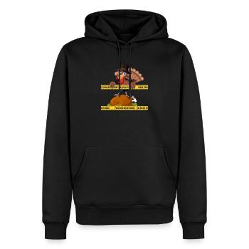Thanksgiving Türkei Polizei Linie nicht überqueren - Männer Premium Bio Hoodie - Schwarz - Vorne - Nico (187cm)