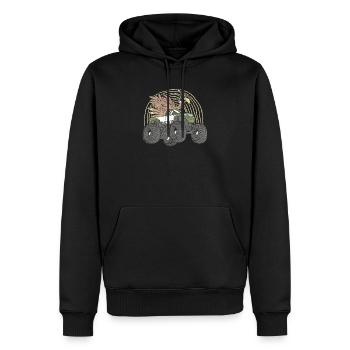 Thanksgiving Day Abendessen Türkei Reiten Monster - Männer Premium Bio Hoodie - Schwarz - Vorne - Nico (187cm)