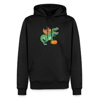 Thanksgiving Day T Rex Dabbing Türkei lustig Dinos - Männer Premium Bio Hoodie - Schwarz - Vorne - Nico (187cm)