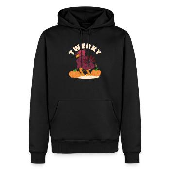 Twerky Turkey Butt Drôle de Thanksgiving Twerk - Sweat à capuche Premium bio Homme - noir - Devant - Nico (187cm)