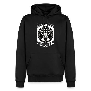 Occult Demon Lucifer goat Geschenkidee - Männer Premium Bio Hoodie - Schwarz - Vorne - Nico (187cm)