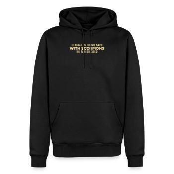Ich beteilige mich an Daumenkriegen mit Skorpionen Lustige Entspannung - Männer Premium Bio Hoodie - Schwarz - Vorne - Nico (187cm)