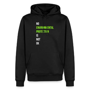 Umweltschutz Spruch Englisch - Männer Premium Bio Hoodie - Schwarz - Vorne - Nico (187cm)