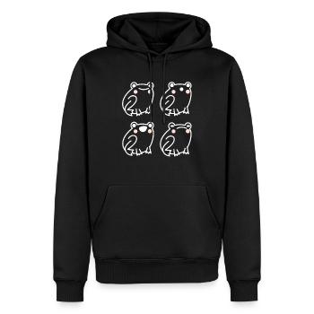 Frogs Have Feelings Too - Men’s Premium Organic Hoodie - black - Front - Nico (187cm)