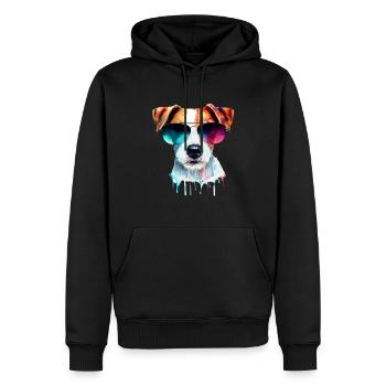 Jack Russell Terrier - Männer Premium Bio Hoodie - Schwarz - Vorne - Nico (187cm)
