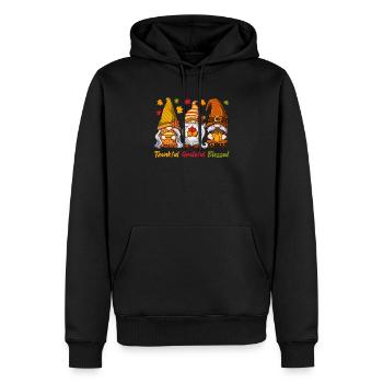 Dankbar Dankbar Gesegnet Lustig Thanksgiving - Männer Premium Bio Hoodie - Schwarz - Vorne - Nico (187cm)