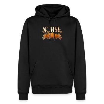 Infirmière Thanksgiving Pumpkin Health - Sweat à capuche Premium bio Homme - noir - Devant - Nico (187cm)