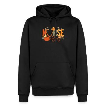 Infirmière Thanksgiving Pumpkin Health - Sweat à capuche Premium bio Homme - noir - Devant - Nico (187cm)