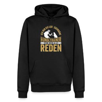Ich bin dieser legendäre Hundetrainer Hundetrainin - Männer Premium Bio Hoodie - Schwarz - Vorne - Nico (187cm)