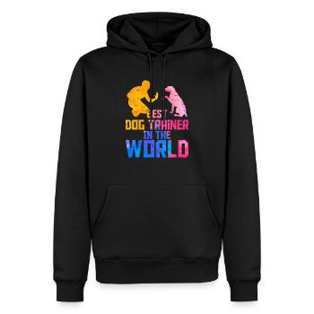 Best Dog Trainer In The World Training Job Saying - Men’s Premium Organic Hoodie - black - Front - Nico (187cm)