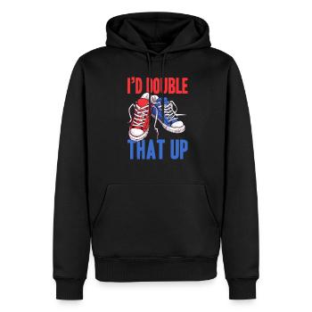 Sneakerhead Collector - Men’s Premium Organic Hoodie - black - Front - Nico (187cm)