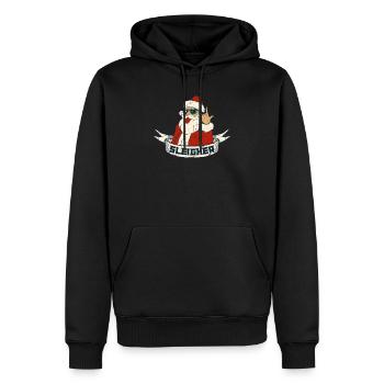 Sleigher Funny Heavy Metal Musik Hail Santa Claus - Männer Premium Bio Hoodie - Schwarz - Vorne - Nico (187cm)