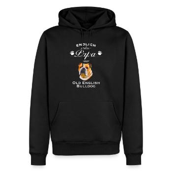 Endlich stolzer Papa - Old English Bulldog - Männer Premium Bio Hoodie - Schwarz - Vorne - Nico (187cm)