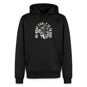 Oh, was für ein Spaß ist es, lustige Santa Claus - Männer Premium Bio Hoodie - Schwarz - Vorne - Nico (187cm)