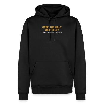 De l’autre côté de la Colline? Drôle quelle colline? Souvenez-vous de la Colline - Sweat à capuche Premium bio Homme - noir - Devant - Nico (187cm)