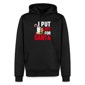 Ich habe für den Weihnachtsmann lustige Weihnacht - Männer Premium Bio Hoodie - Schwarz - Vorne - Nico (187cm)