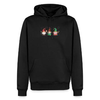 Weihnachten Gnome Hanging With My Gnomies Lustige - Männer Premium Bio Hoodie - Schwarz - Vorne - Nico (187cm)