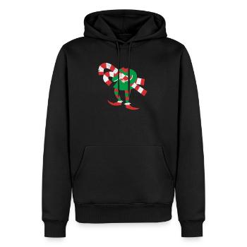 Costume de fée Noël Famille Matching Elfes - Sweat à capuche Premium bio Homme - noir - Devant - Nico (187cm)