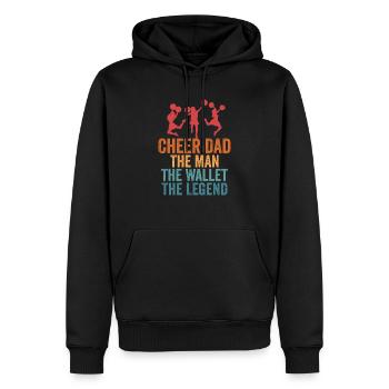 Cheer Dad The Man The Wallet The Legend Cheerleadi - Männer Premium Bio Hoodie - Schwarz - Vorne - Nico (187cm)