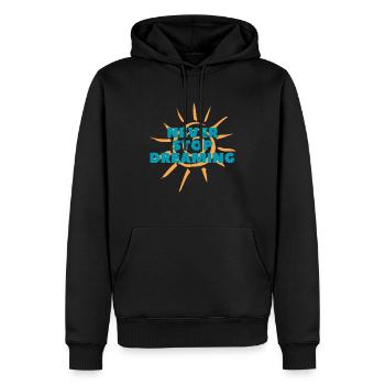 Dreaming - Männer Premium Bio Hoodie - Schwarz - Vorne - Nico (187cm)