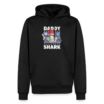Daddy Shark Weihnachtsmann Weihnachten Familie - Männer Premium Bio Hoodie - Schwarz - Vorne - Nico (187cm)