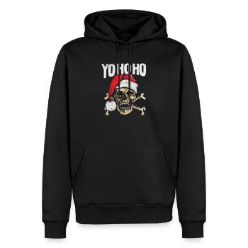 Yo Ho Pirate Boat Croisière Noël Skull Unpass - Sweat à capuche Premium bio Homme - noir - Devant - Nico (187cm)
