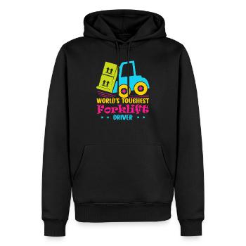 World's Toughest Forklift Driver Forklift Operator - Männer Premium Bio Hoodie - Schwarz - Vorne - Nico (187cm)
