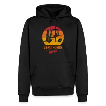 Zero Forks Given Forklift Forklifter Driver - Männer Premium Bio Hoodie - Schwarz - Vorne - Nico (187cm)
