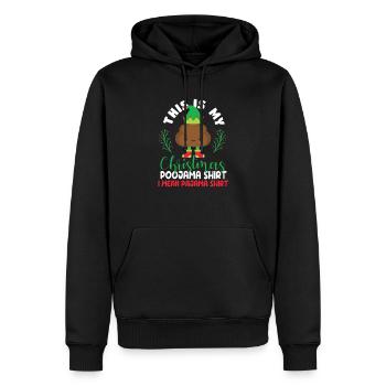 C’est ma chemise de Noël Poojama je veux dire - Sweat à capuche Premium bio Homme - noir - Devant - Nico (187cm)