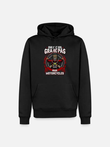Cool Opa Biker - Männer Premium Bio Hoodie - Schwarz
