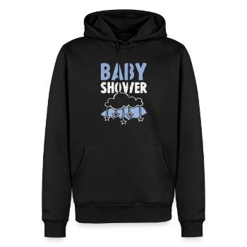 Baby Shower - Sweat à capuche Premium bio Homme - noir - Devant - Nico (187cm)