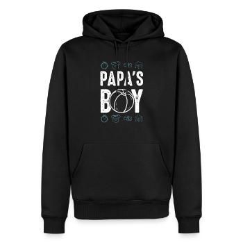 Papa's Boy - Männer Premium Bio Hoodie - Schwarz - Vorne - Nico (187cm)