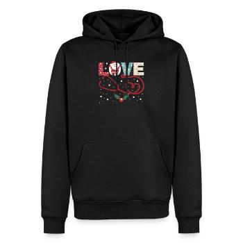 J’adore CNA Life Bonhomme de neige Père Noël drôle - Sweat à capuche Premium bio Homme - noir - Devant - Nico (187cm)