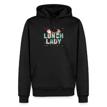Mittagessen Dame Lustige Weihnachtsbaum Weihnacht - Männer Premium Bio Hoodie - Schwarz - Vorne - Nico (187cm)